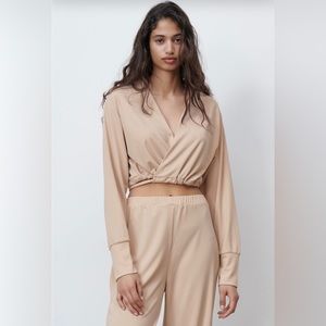 NWT Zara “Tied Wrap Top”